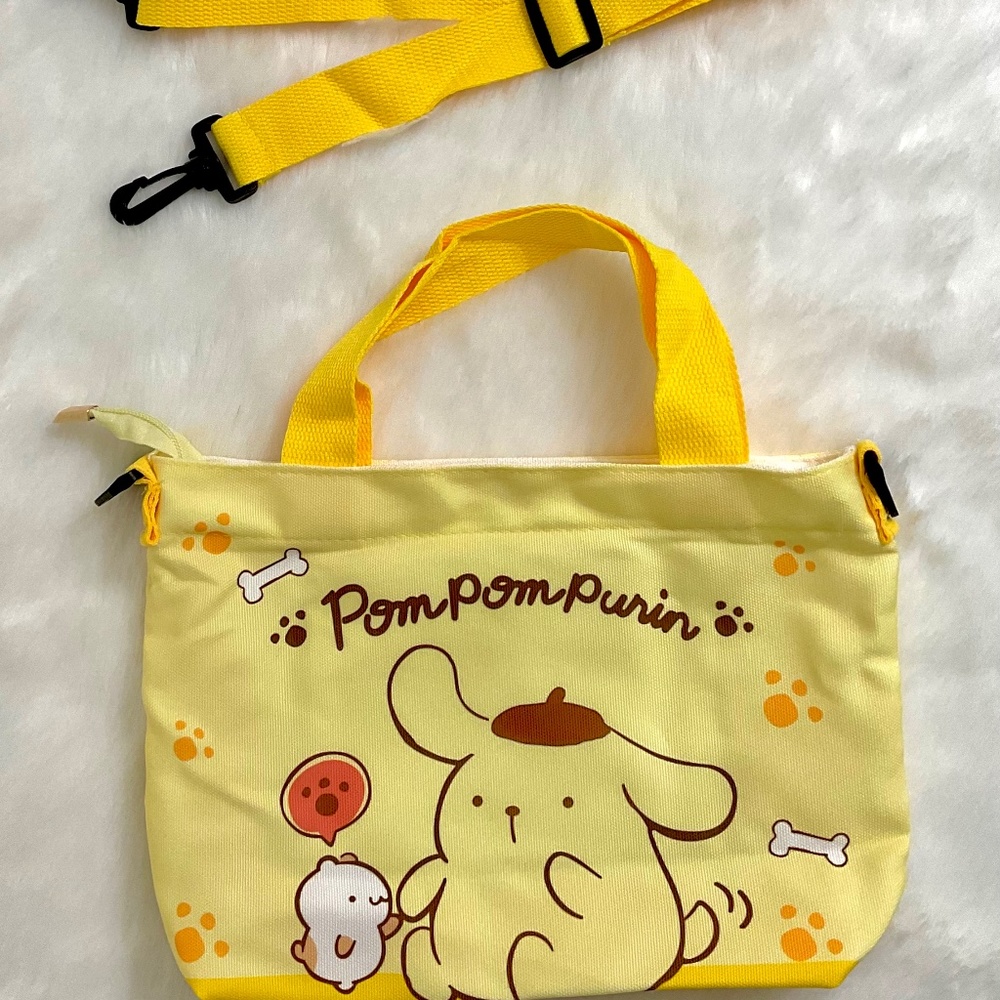Super Cute Yellow PomPomPurin Hand/Shoulder/Body Bag with Zipper